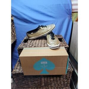 Keds x Kate Spade Sneakers Women's Size 8‎ Gold Glitter